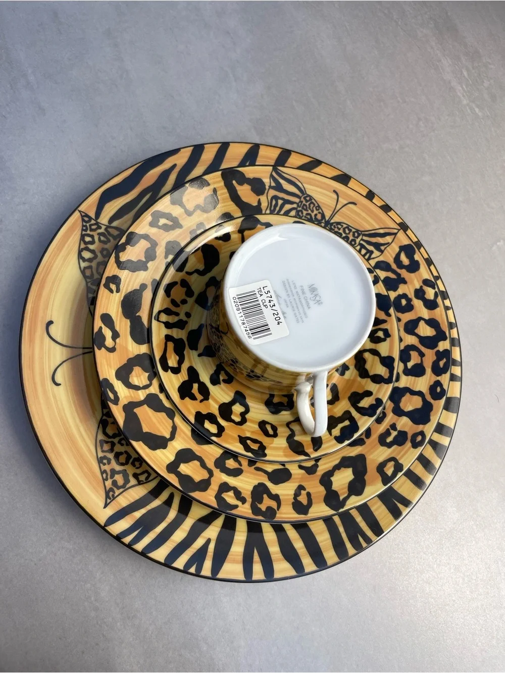 Animal Print Leopard Print Dish set Mikasa Metamorphosis